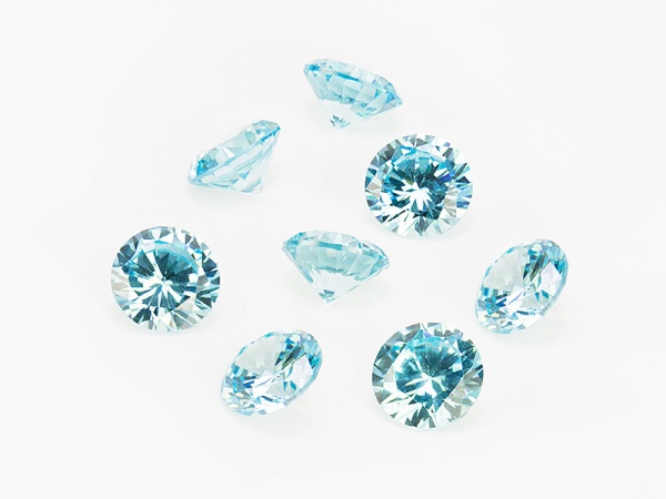 Cubic Zirconia Round ~ Light Blue ~ Various Sizes