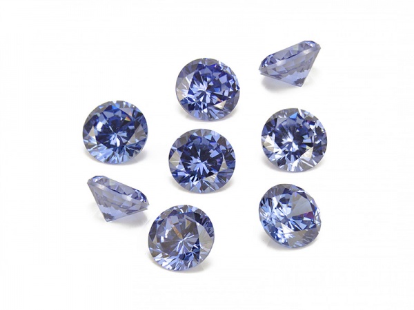 Cubic Zirconia Round ~ Tanzanite ~ Various Sizes