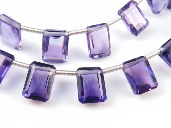 AAA Amethyst Emerald Cut Briolettes ~ Various Sizes