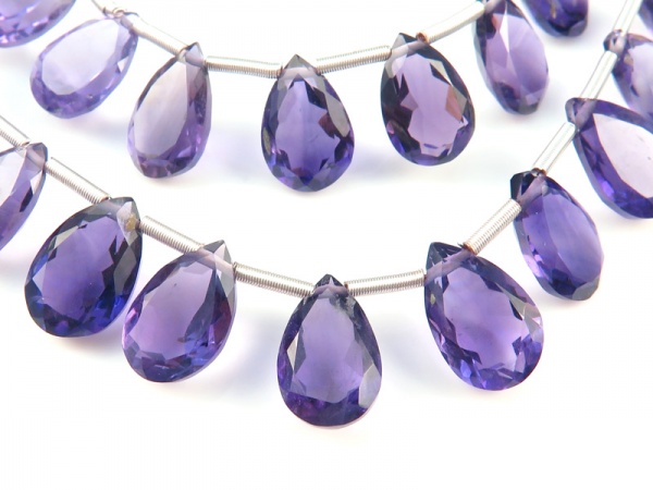 AA Amethyst Faceted Pear Cut Briolette 11-12mm ~ SINGLE