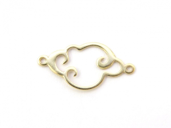 Gold Vermeil Cloud Connector 18mm