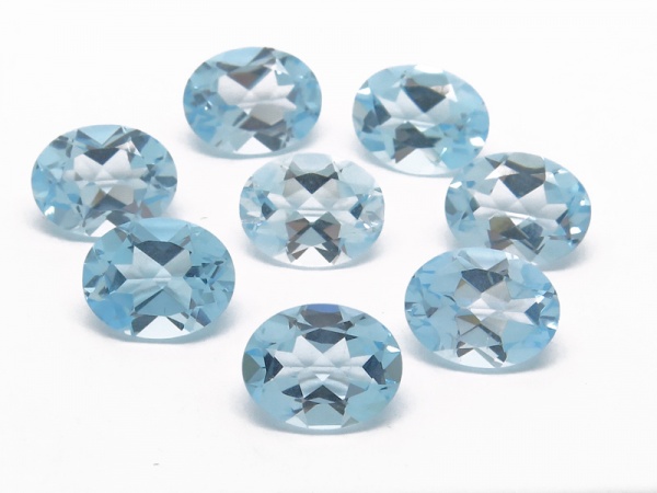 Details about   Lovely Lot of Natural Sky Blue Topaz 6x8 mm Oval Faceted Cut Loose Gemstone