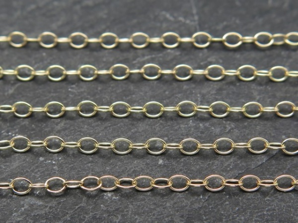 Gold Filled Cable Chain 2 x 1.4mm ~ by the Foot