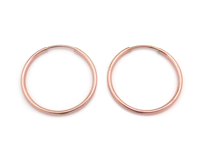 Rose Gold Filled Earring Hoop 20mm ~ PAIR