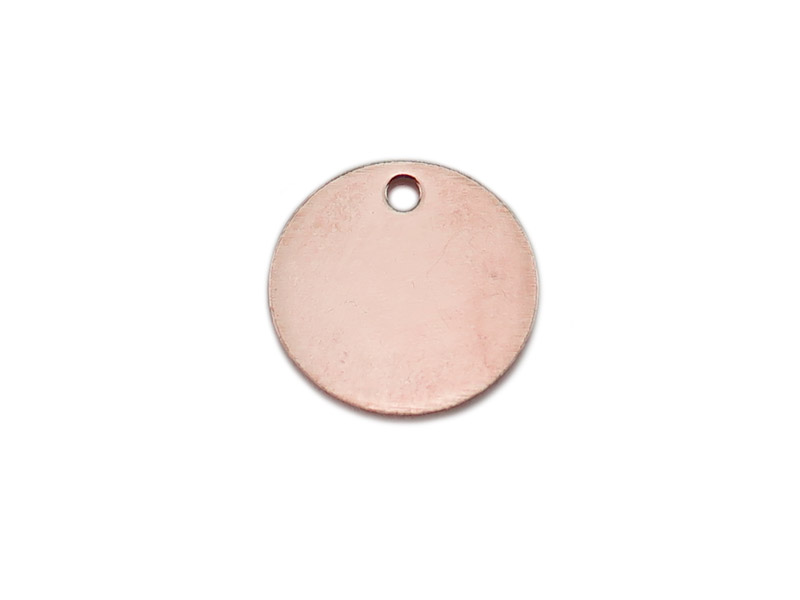 Rose Gold Filled Round Tag 9mm (Thick) ~ Optional Engraving