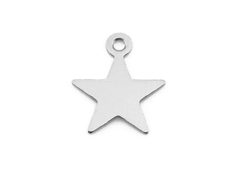 Sterling Silver Star Charm 10mm