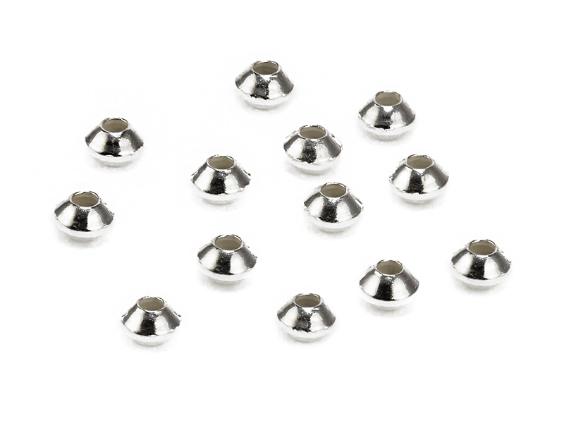 Sterling Silver Bicone Bead 3.25mm ~ Pack of 10