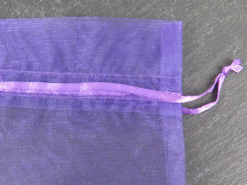Organza Bag 8cm x 10cm ~ Purple ~ Pack of 10