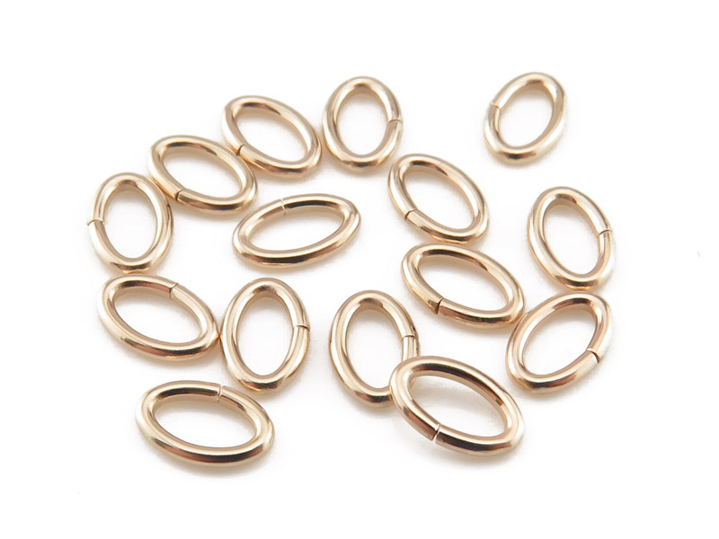 Gold Filled Oval Open Jump Ring 5.5mm ~ 20ga ~ Pack of 10