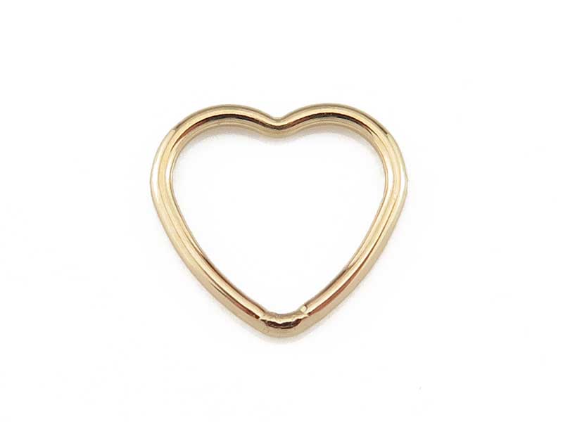 Gold Filled Heart Connector 10mm