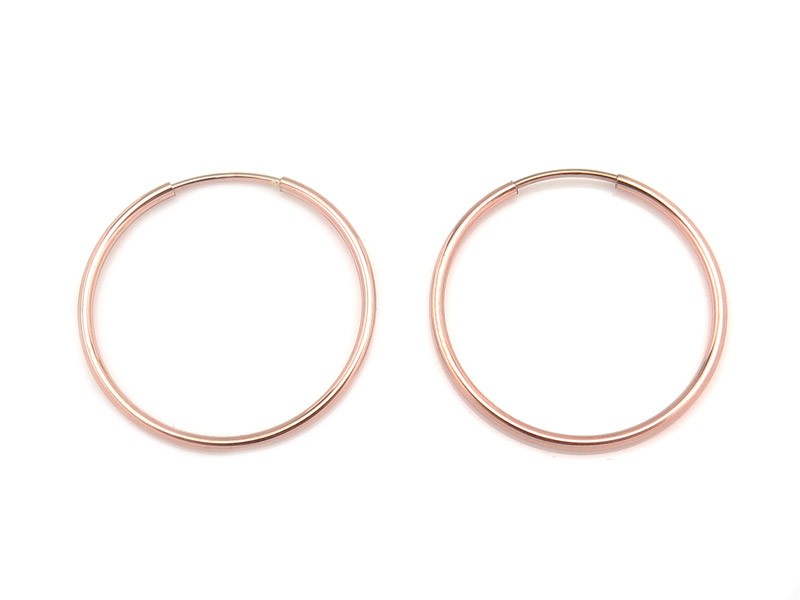 Rose Gold Filled Earring Hoop 24mm ~ PAIR