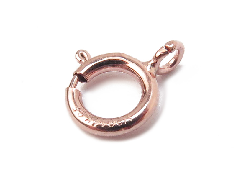 Rose Gold Filled Spring Ring Clasp w/Open Ring 5.5mm