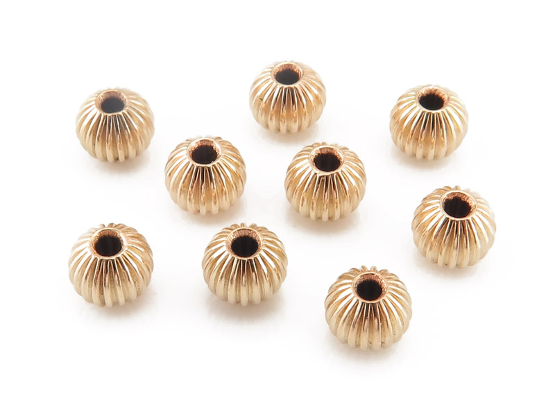 Gold Filled Corrugated Bead 5mm