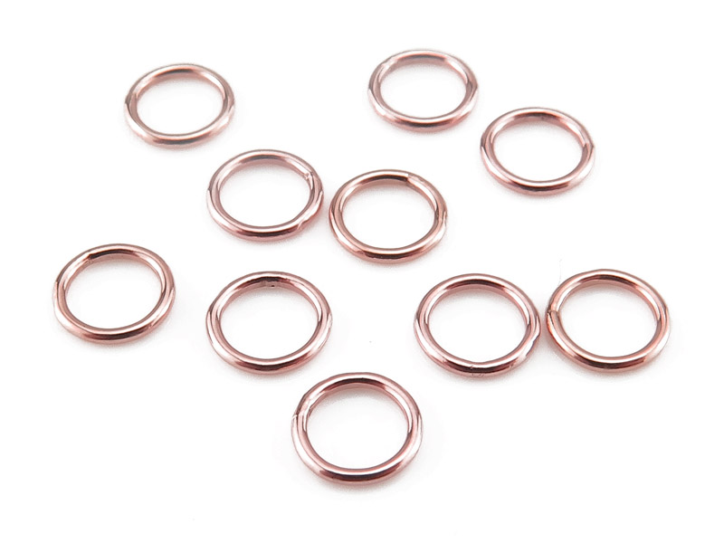Rose Gold Filled Closed Jump Ring 5mm ~ 22ga ~ Pack of 10