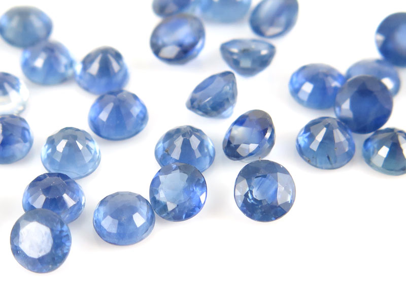 Blue Sapphire Faceted Round ~ Various Sizes
