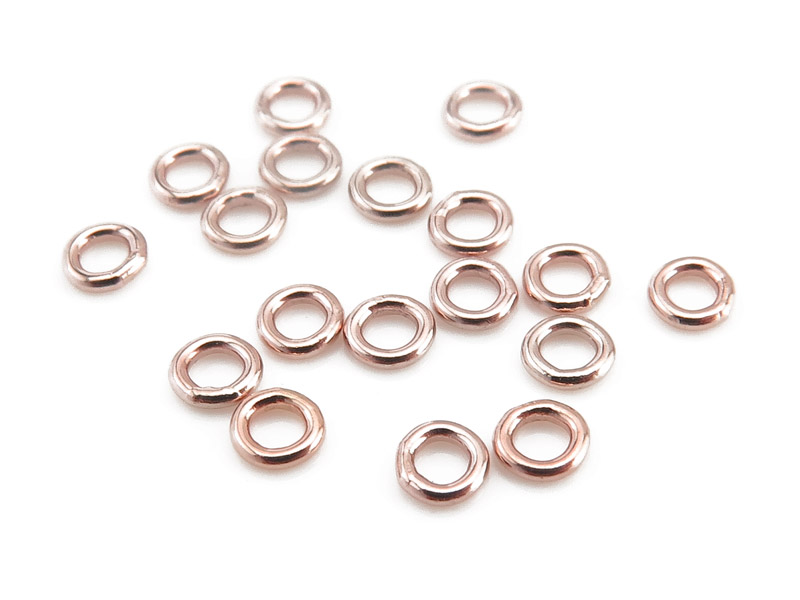 Rose Gold Filled Closed Jump Ring 3mm ~ 22ga ~ Pack of 10