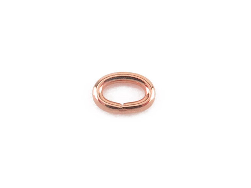 Rose Gold Vermeil Closed Oval Jump Ring 4.5mm
