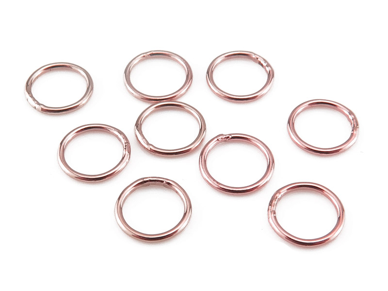 Rose Gold Filled Closed Jump Ring 6mm ~ 22ga ~ Pack of 10