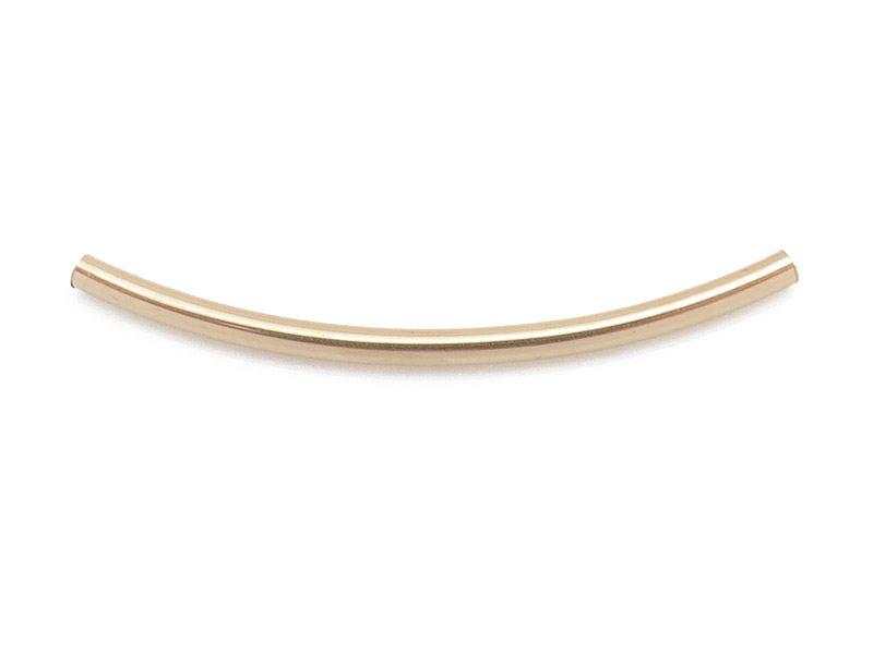 Gold Filled Curved Tube 30mm x 1.5mm