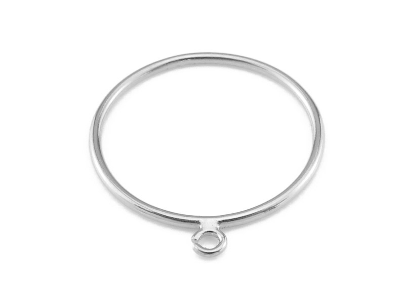 Sterling Silver Stacking Ring w/Open Jump Ring ~ Size N