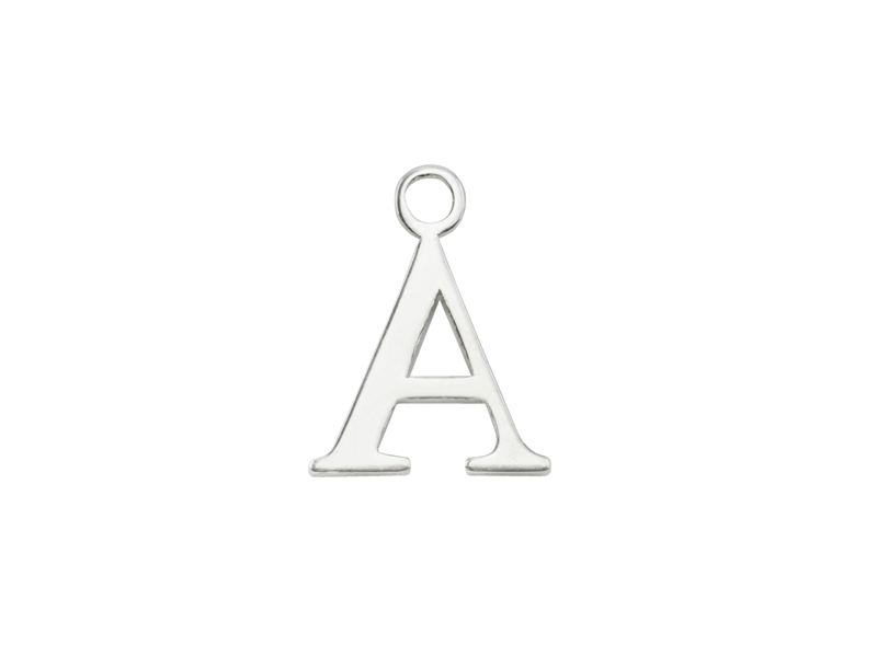 Sterling Silver Alphabet Charm ~ A