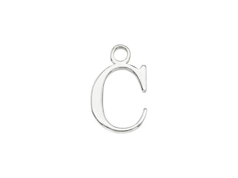 Sterling Silver Alphabet Charm ~ C