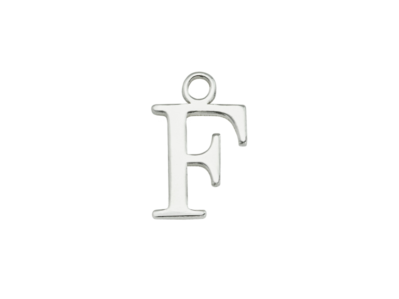 Sterling Silver Alphabet Charm ~ F