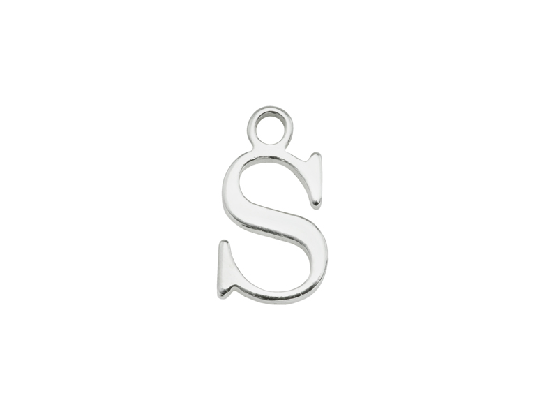 Sterling Silver Alphabet Charm ~ S