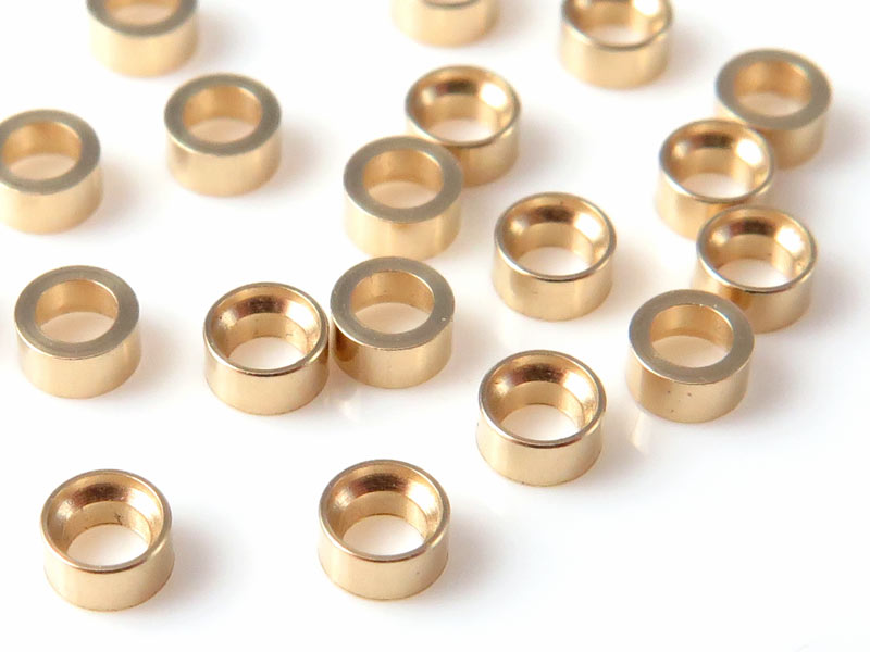 14K Gold Round Bezel Tube Setting 2mm