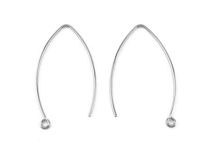 Sterling Silver V Shape Ear Wire 32mm PAIR