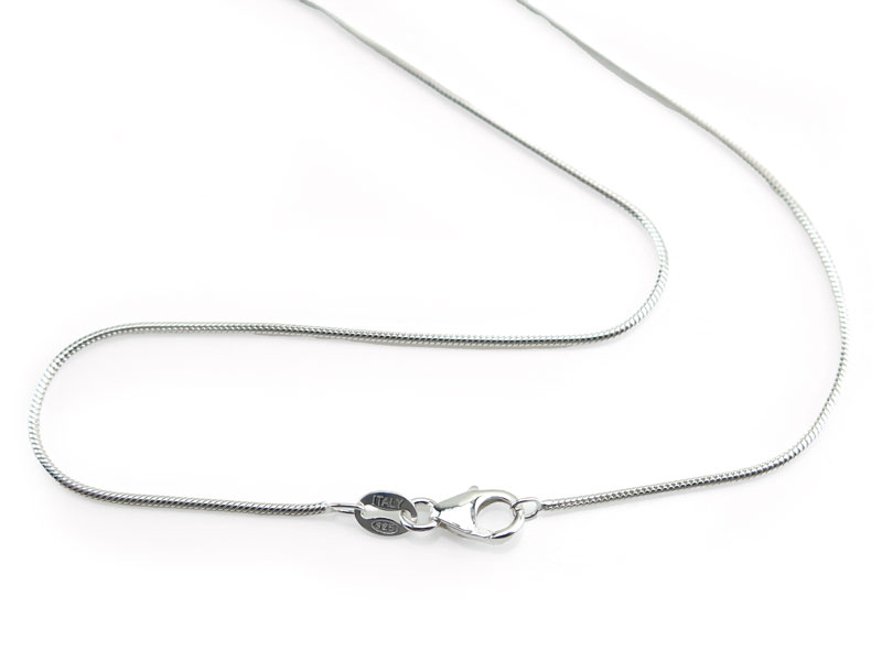 Sterling Silver Snake Chain (1mm) Necklace with Lobster Clasp ~ 18''