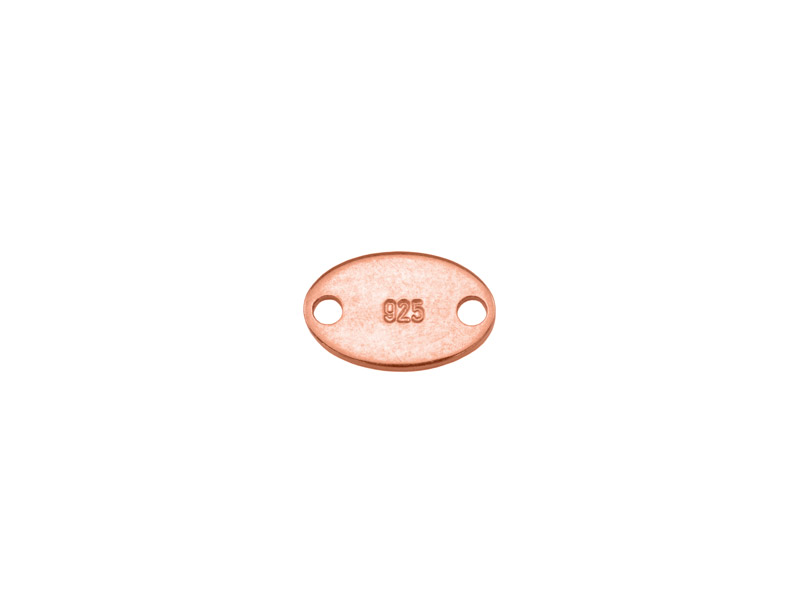 Rose Gold Vermeil 925 Stamped Connector 8mm