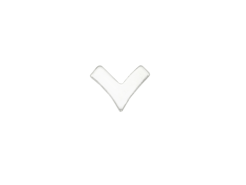 Sterling Silver Chevron Solderable Accent 5.5mm
