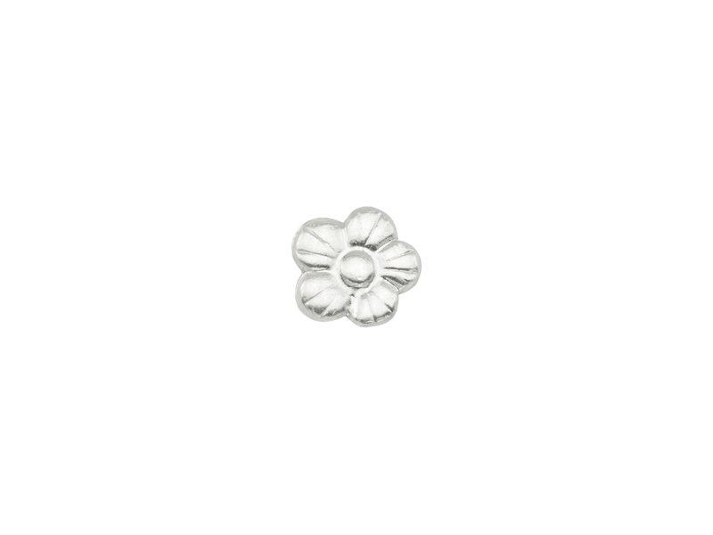 Sterling Silver Flower Solderable Accent 6mm
