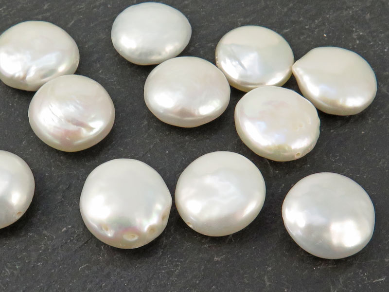 Freshwater Pearl Coin Bead 11-12mm ~ SINGLE