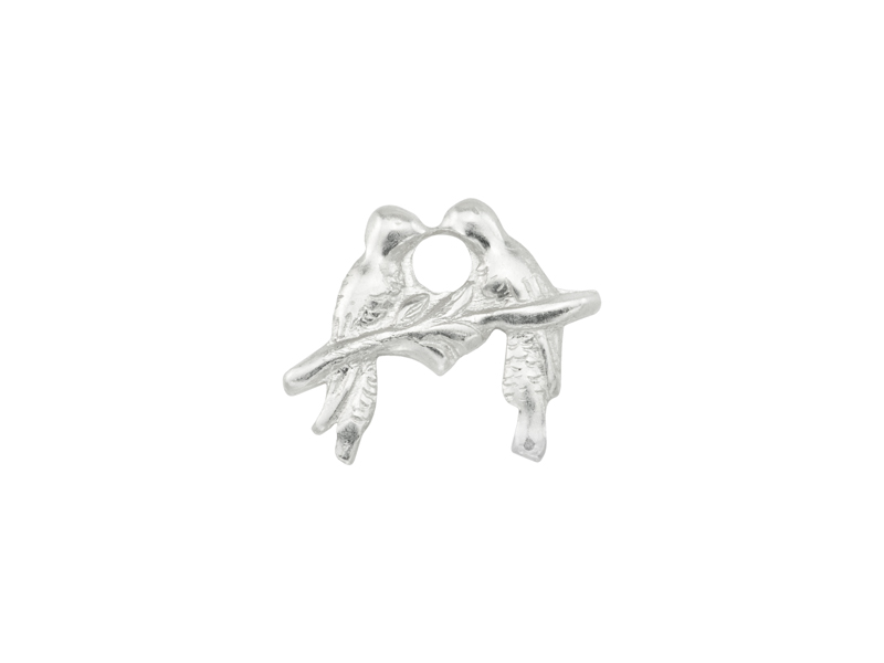 Sterling Silver Love Birds Solderable Accent 9mm