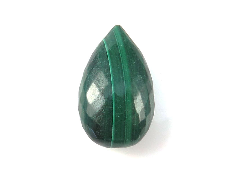 AAA Malachite Micro-Faceted Pear Briolette ~ SINGLE ~ Various Sizes