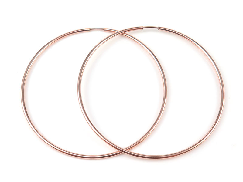 Rose Gold Filled Earring Hoop 50mm ~ PAIR