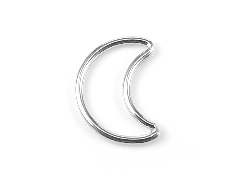Sterling Silver Moon Connector 11mm