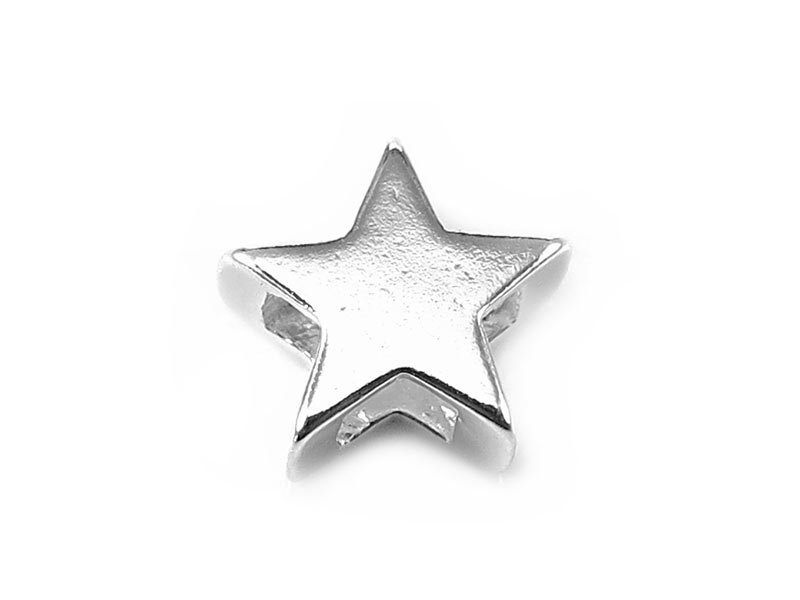 Sterling Silver Star Bead 10mm