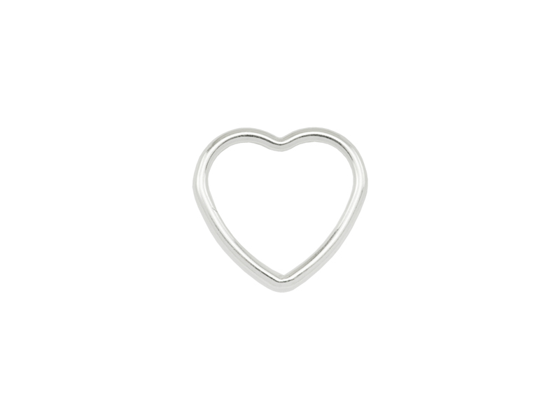 Sterling Silver Heart Connector 10mm