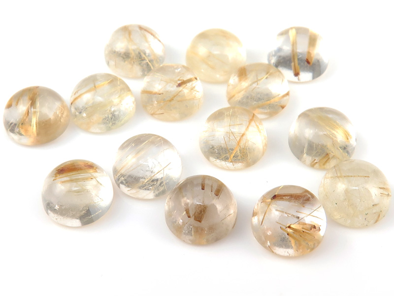 Golden Rutilated Quartz Round Cabochon ~ Various Sizes