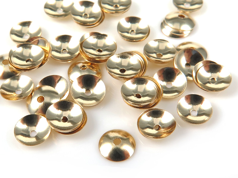 Gold Filled Plain Bead Cap 4mm