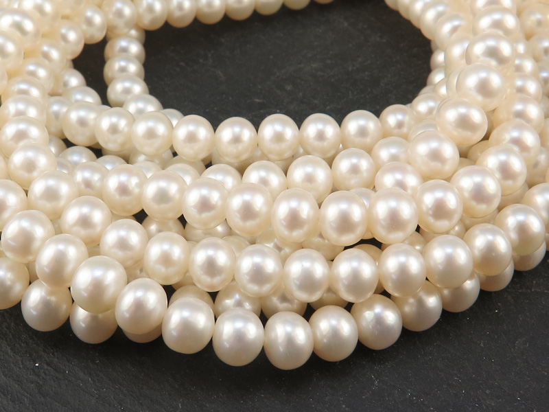 Freshwater Pearl Ivory Potato Beads 4.5-5mm ~ 15.5'' Strand