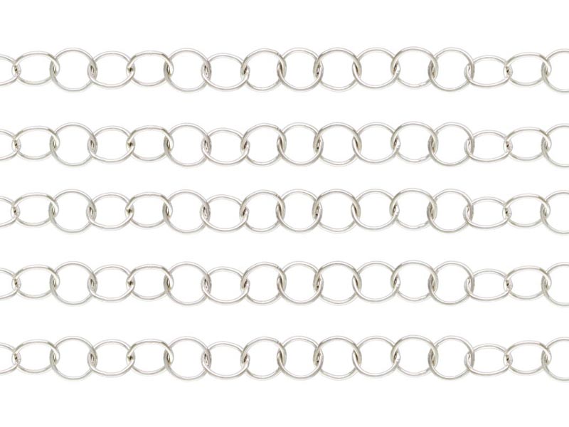 Sterling Silver Round Link Chain 3.5mm  ~ Offcuts