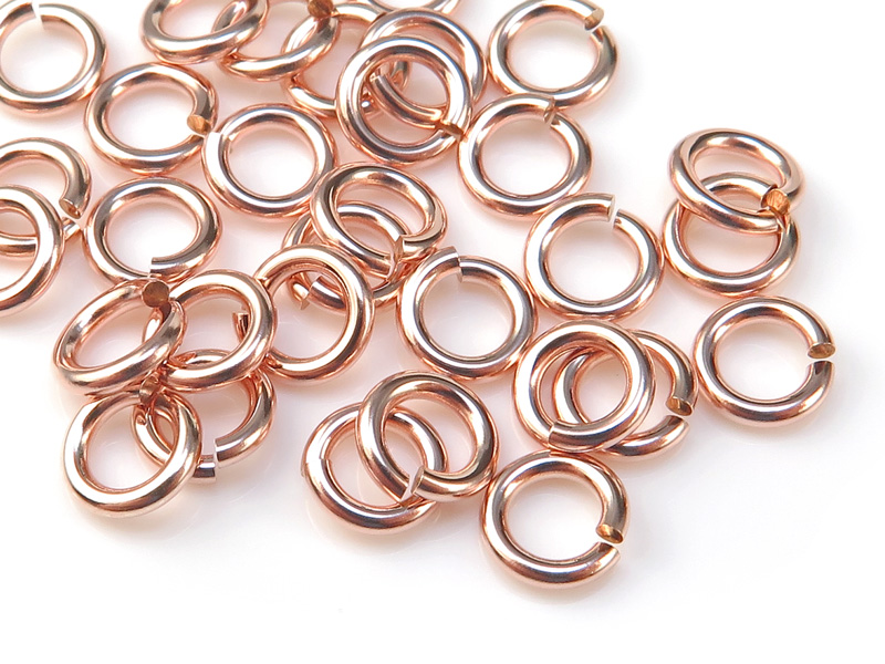 Rose Gold Filled Open Jump Ring 5mm 18ga Pack of 10