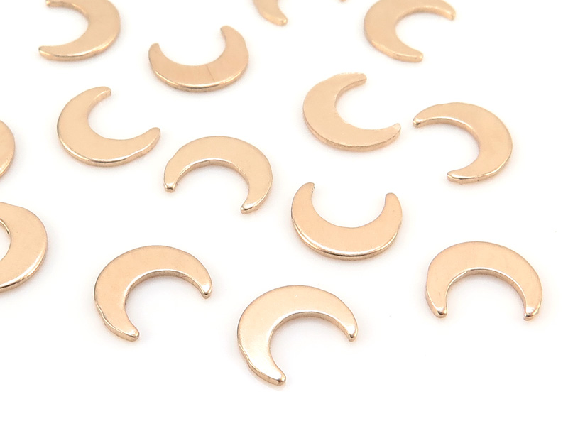 Gold Filled Crescent Moon Solderable Accent 6mm