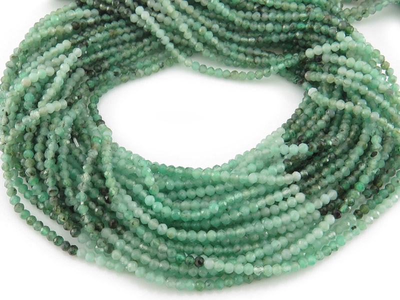 Emerald Shaded Rondelle Beads 2.5mm ~ 12.5'' Strand