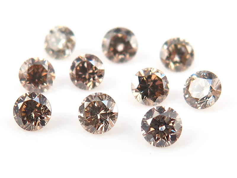 Champagne Diamond Faceted Round ~ Various Sizes