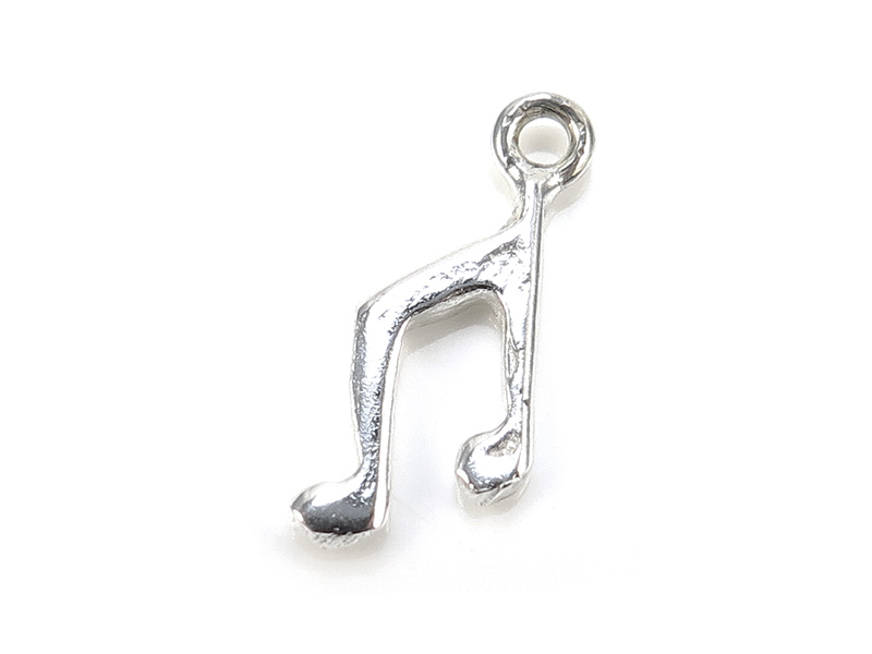 Sterling Silver Musical Note Charm 12mm